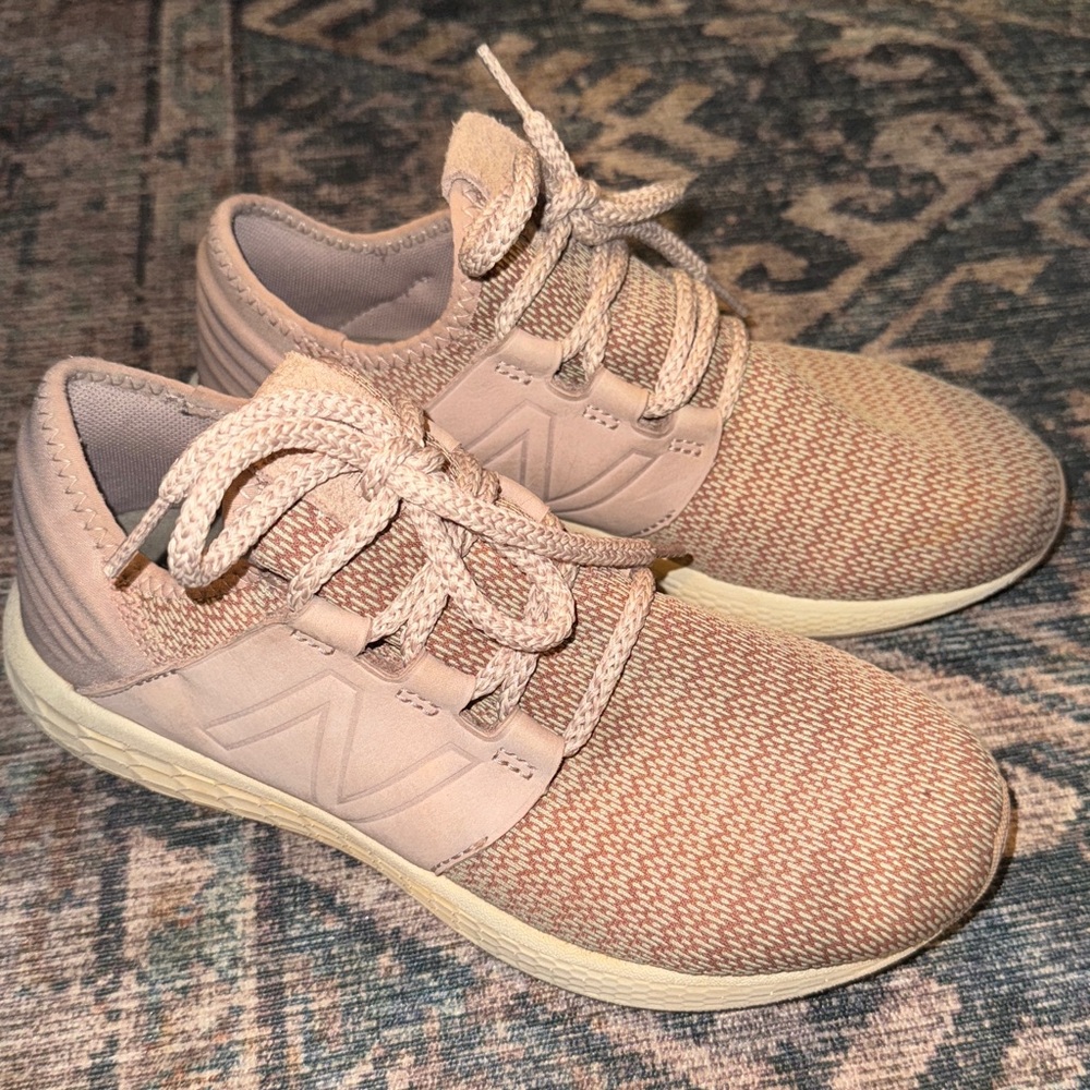 New Balance Blush Knit Lace-Up Sneakers